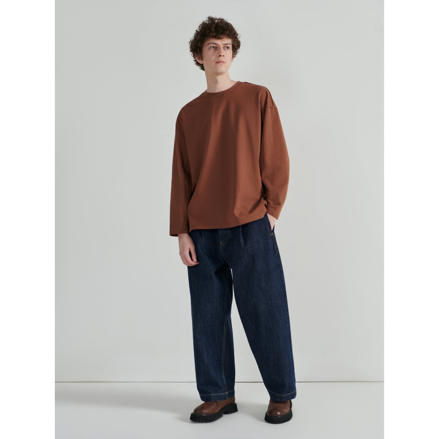 Men Gentleman Flats - Brown