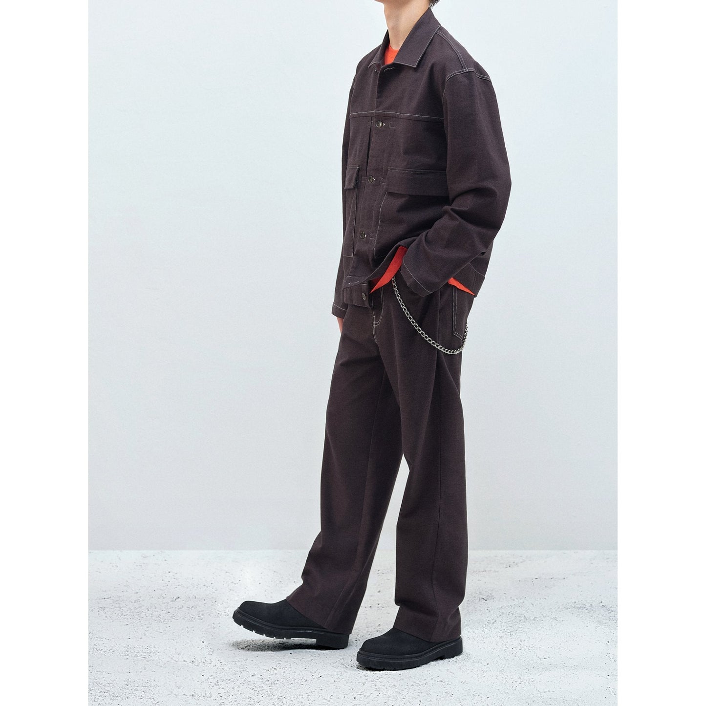 Men Chunky Sole Chelsea Boot - Black