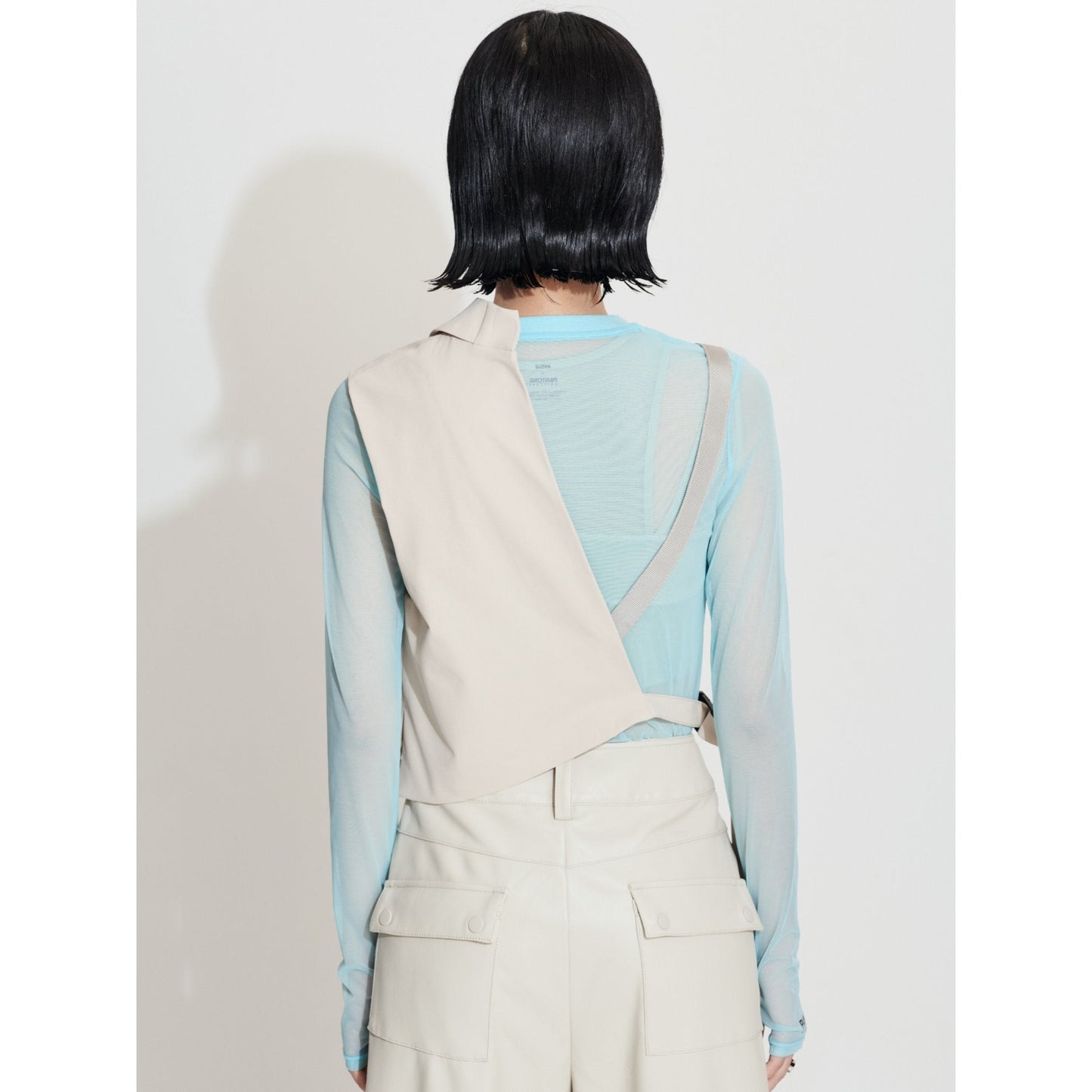 Women Pantone Collection : Colour Mesh Tee - Light Blue