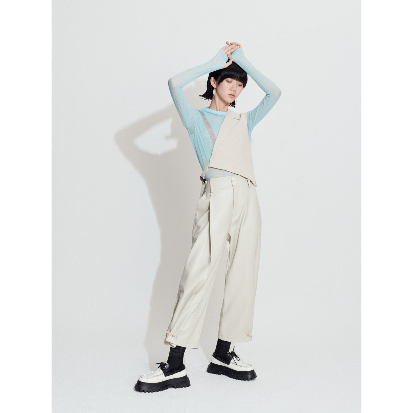 Women Pantone Collection : Colour Mesh Tee - Light Blue