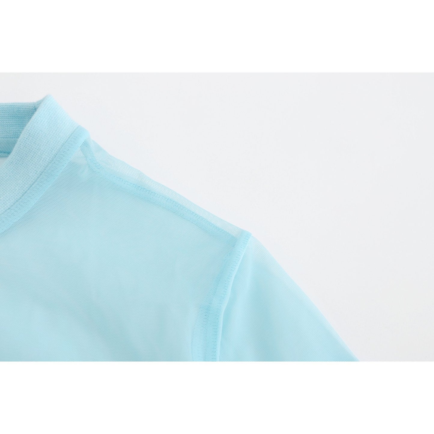 Women Pantone Collection : Colour Mesh Tee - Light Blue