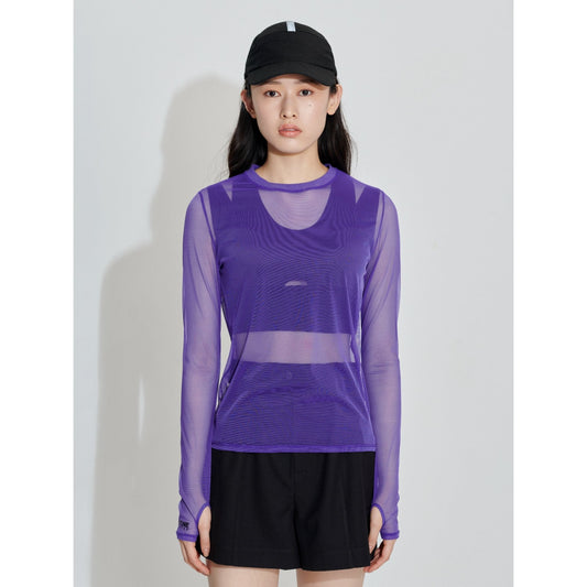 Women Pantone Collection : Colour Mesh Tee - Purple