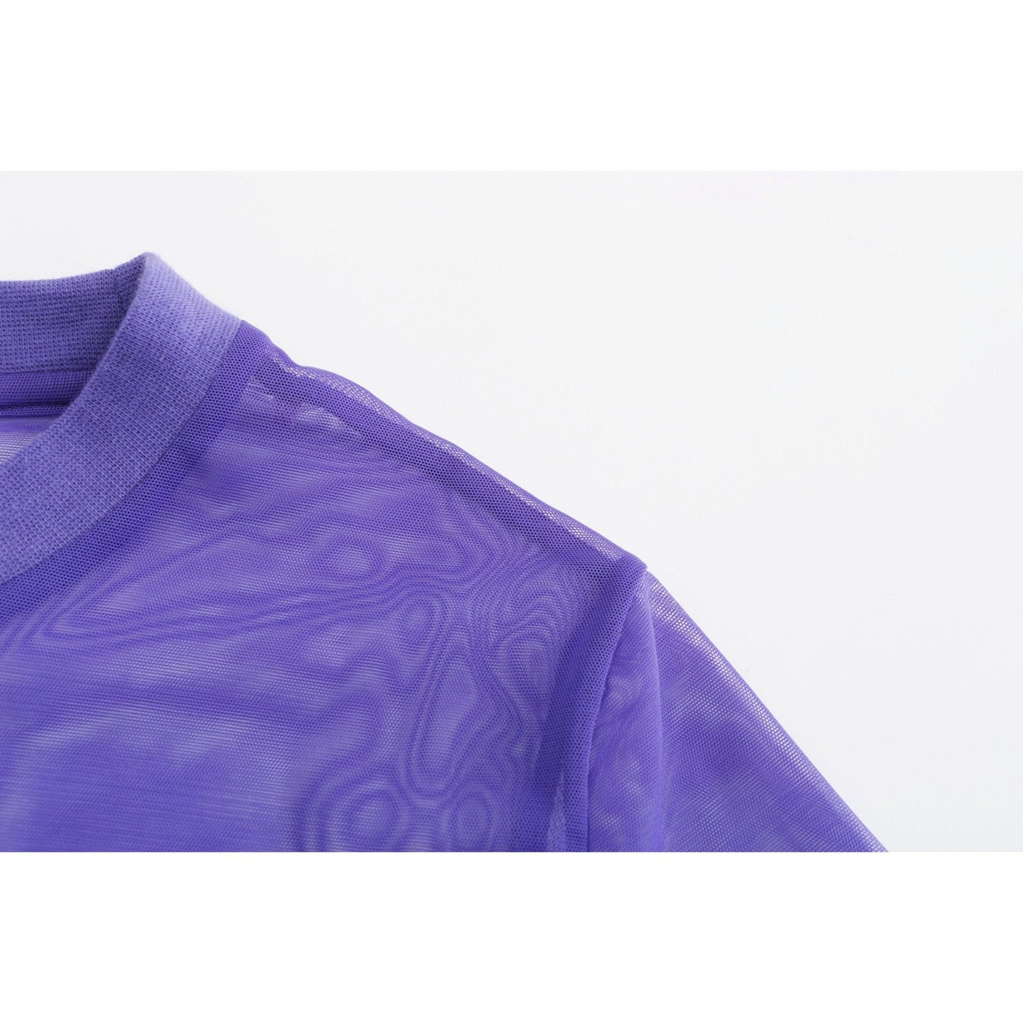 女士 Pantone 系列：彩色網眼 T 卹 - 紫色