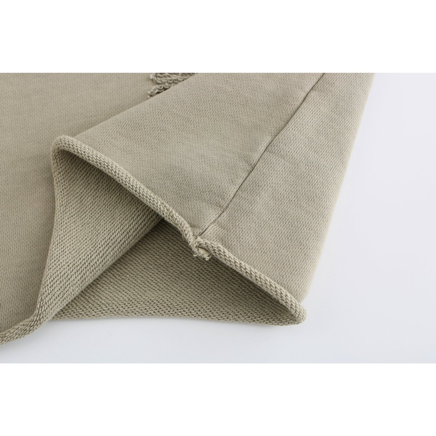 Women Detachable Ruffle Collar Sweatshirt - Beige