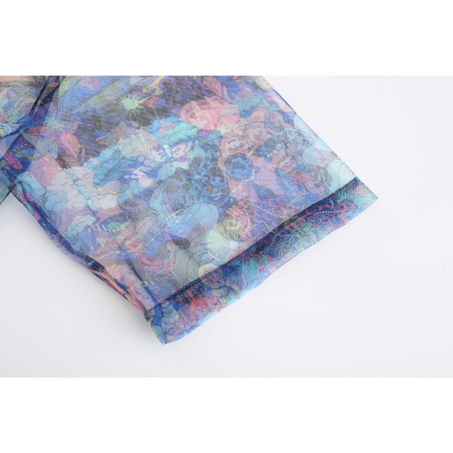 Women 2 In 1 Printed Mesh Tee - Pattern