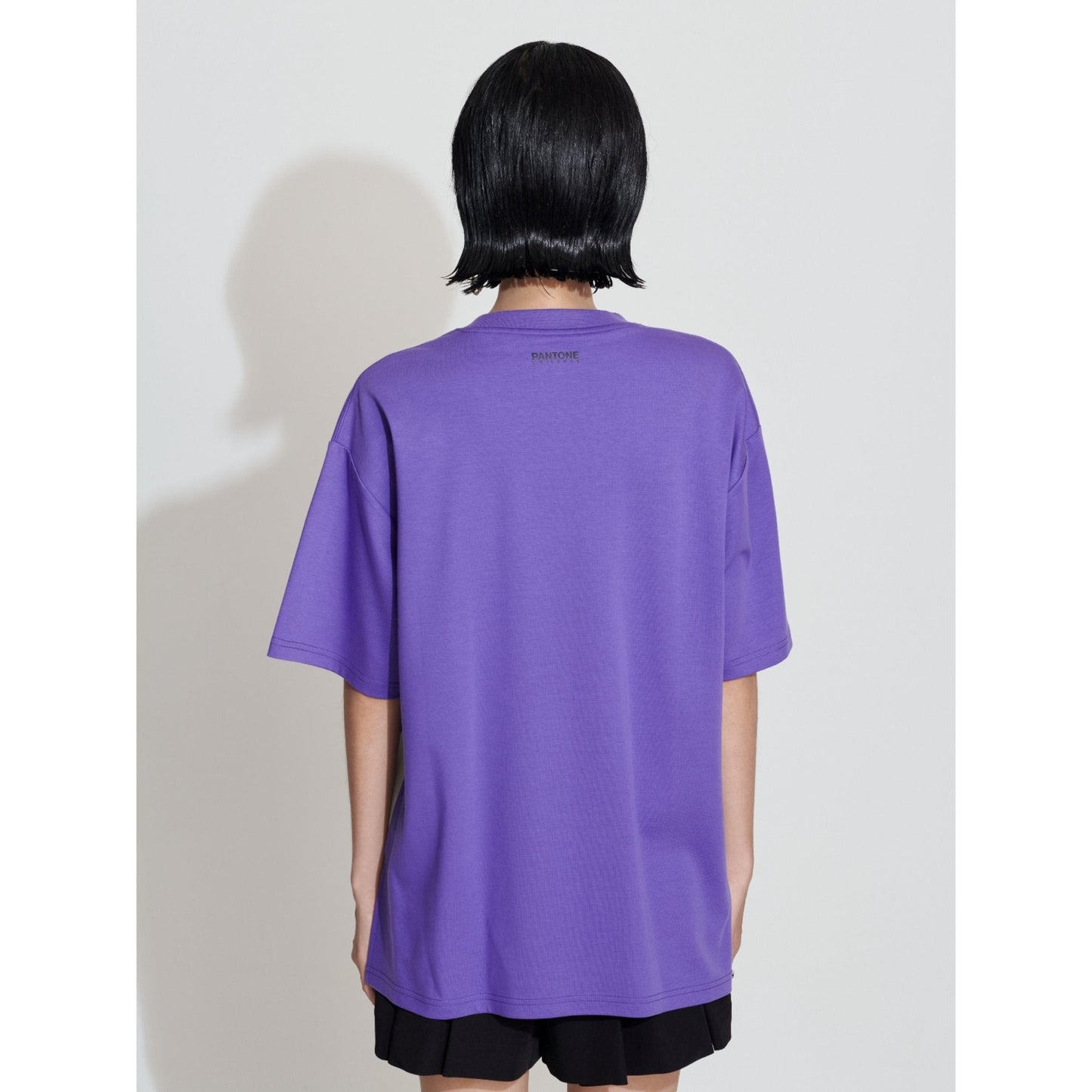 Women Pantone Collabration : Oversize Pantone Graphic Tee - Purple