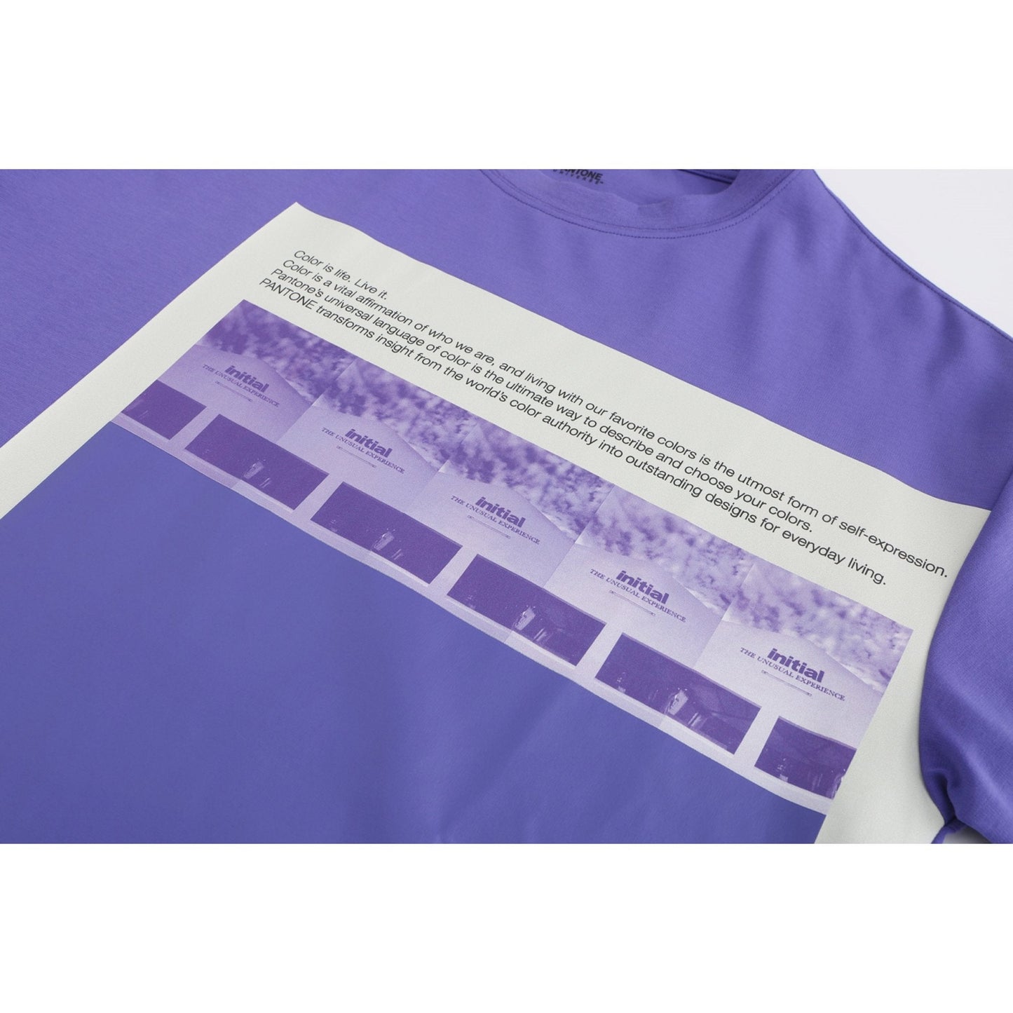 Women Pantone Collabration : Oversize Pantone Graphic Tee - Purple