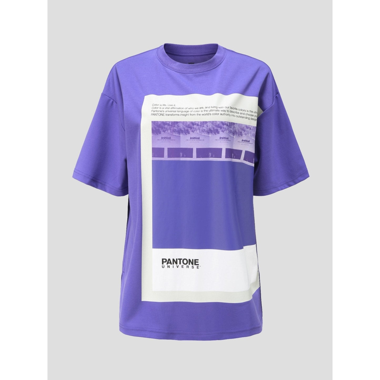 Women Pantone Collabration : Oversize Pantone Graphic Tee - Purple