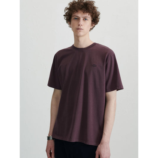Men Garment Dyed Tee - Purple