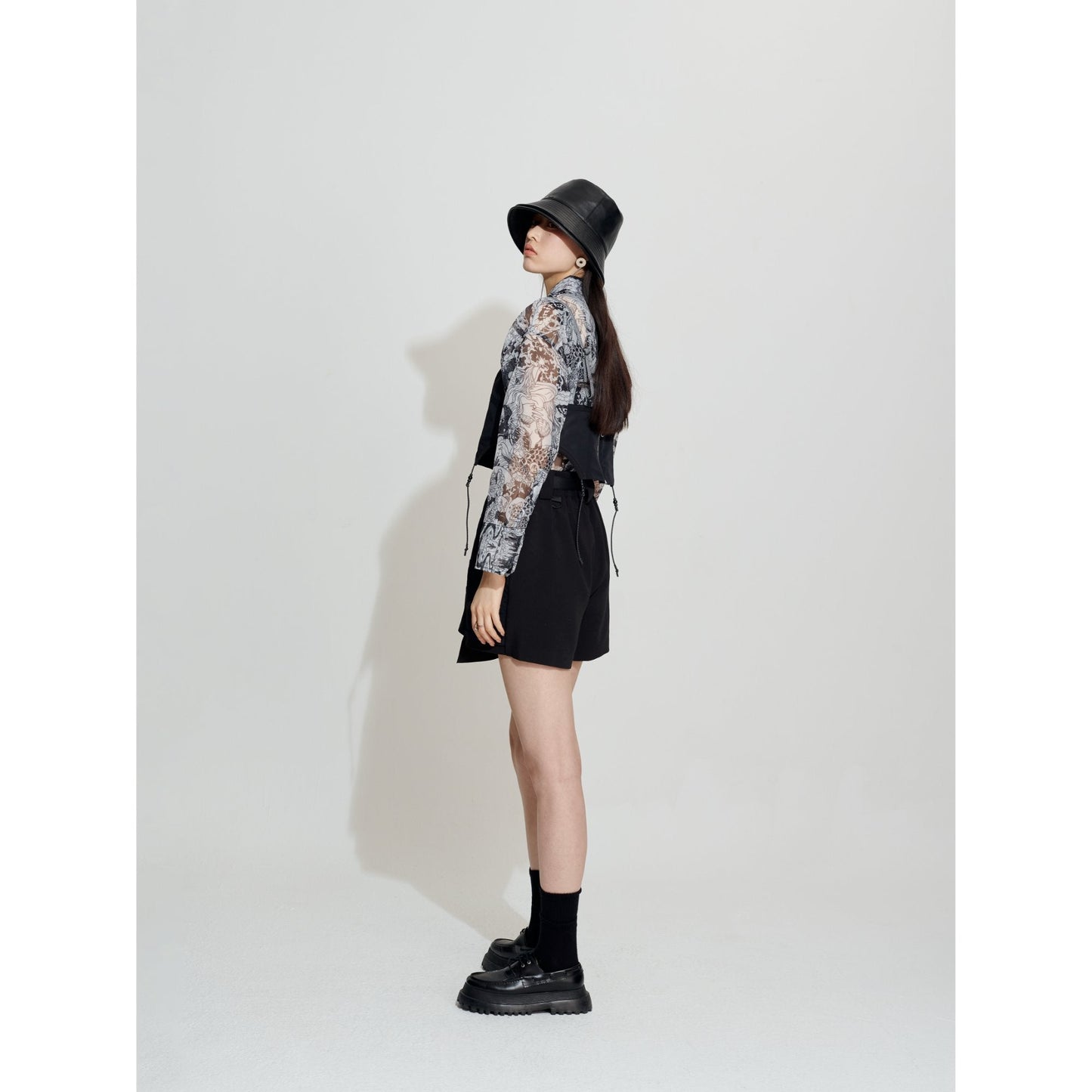 Women Sport Tailoring Corset Vest - Black
