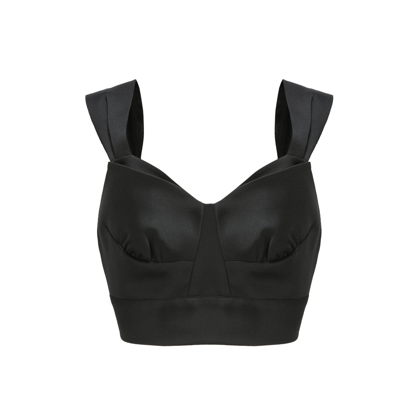 Women Drop Shoulder Top Vest - Black