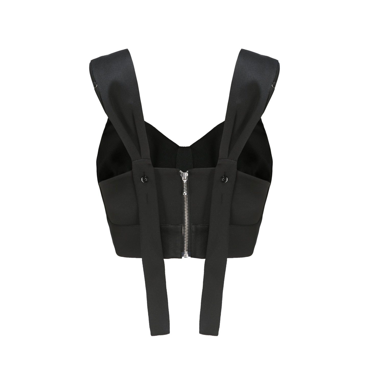 Women Drop Shoulder Top Vest - Black