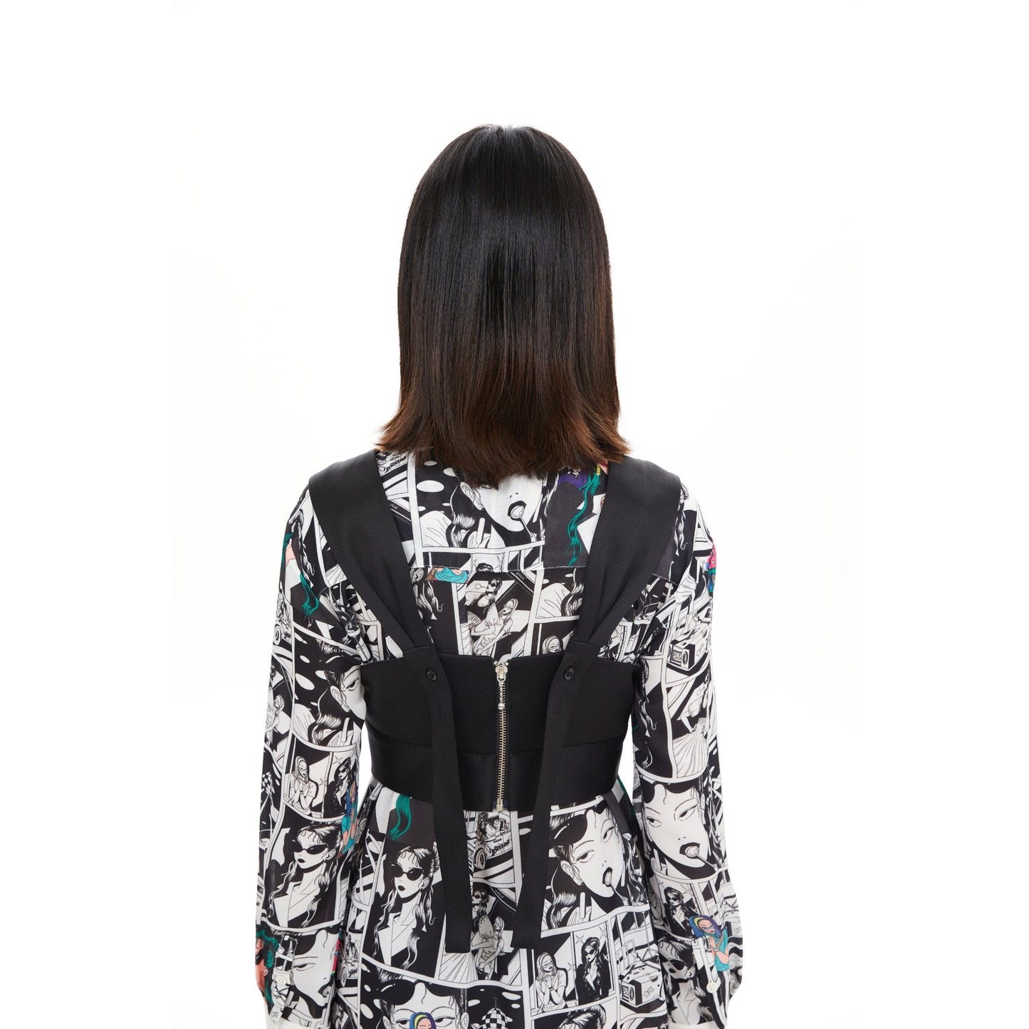 Women Drop Shoulder Top Vest - Black