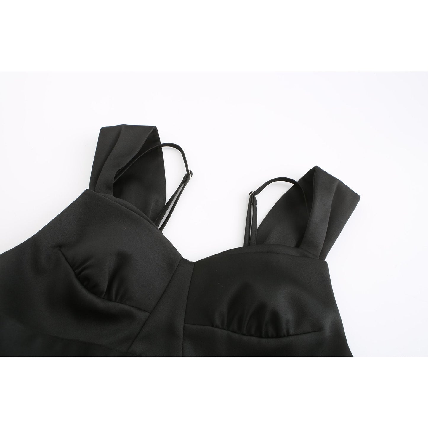 Women Drop Shoulder Top Vest - Black