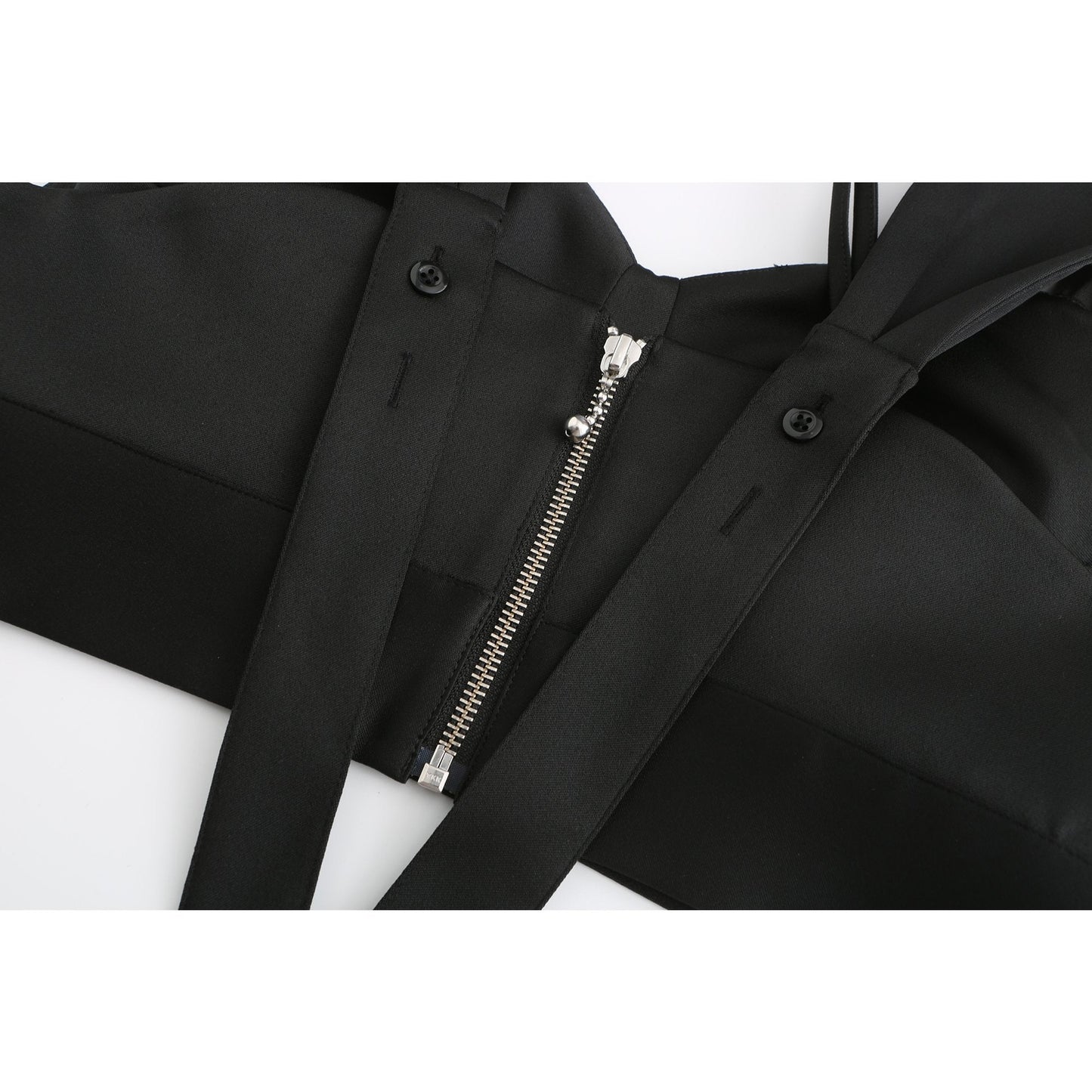 Women Drop Shoulder Top Vest - Black