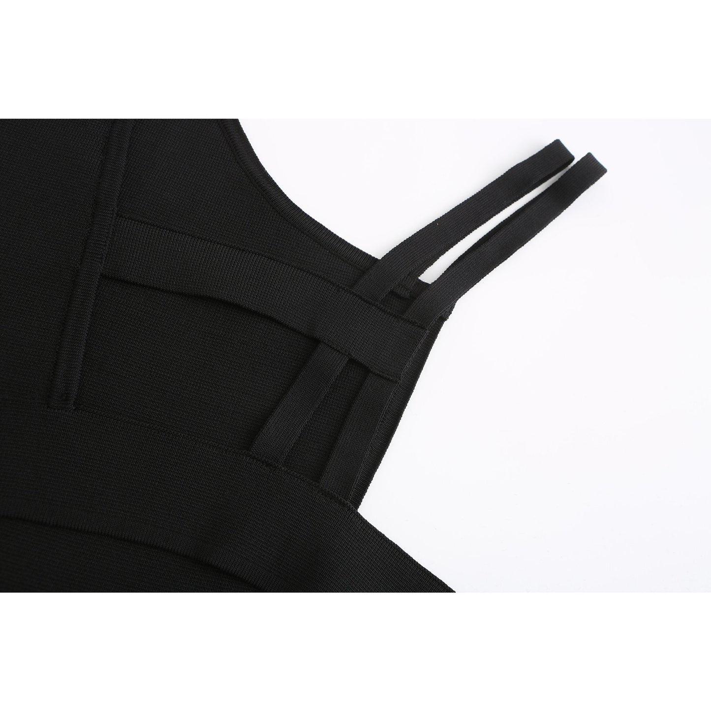 Women Asymmetric Sling Knit Vest - Black