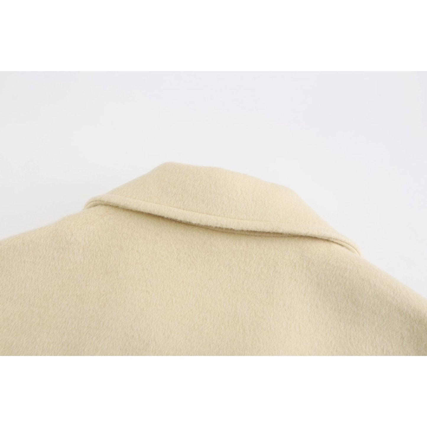 Women Double-breasted notched-collar wool coat - Khaki