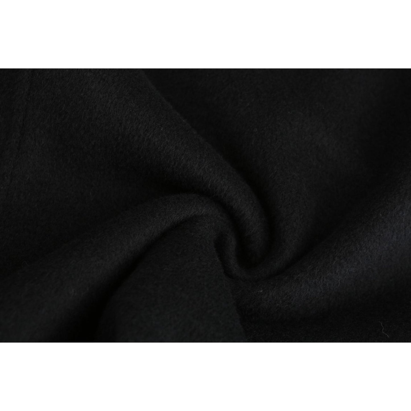 Women Notched Lapel Collar Coat - Black