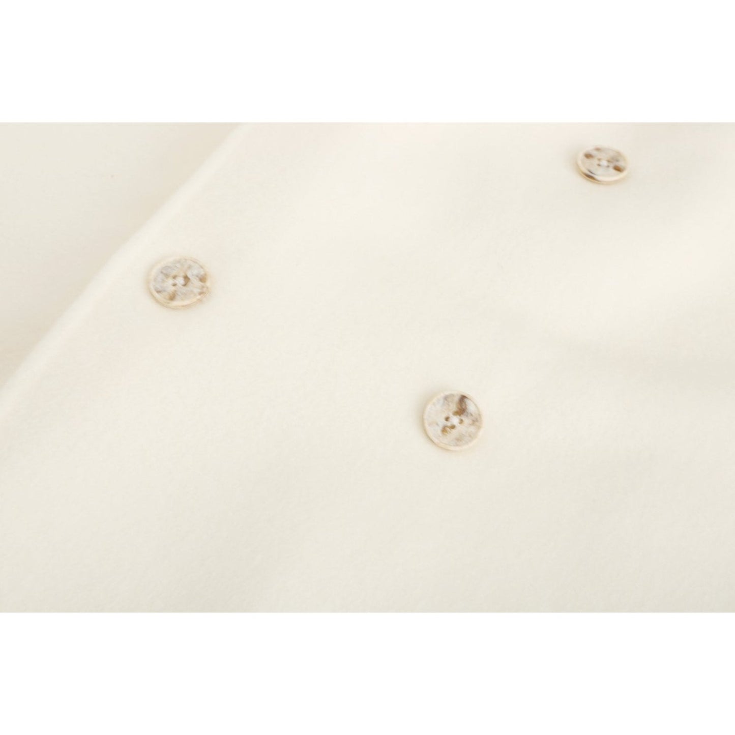 Women Scarf Collar Double Face Coat - White