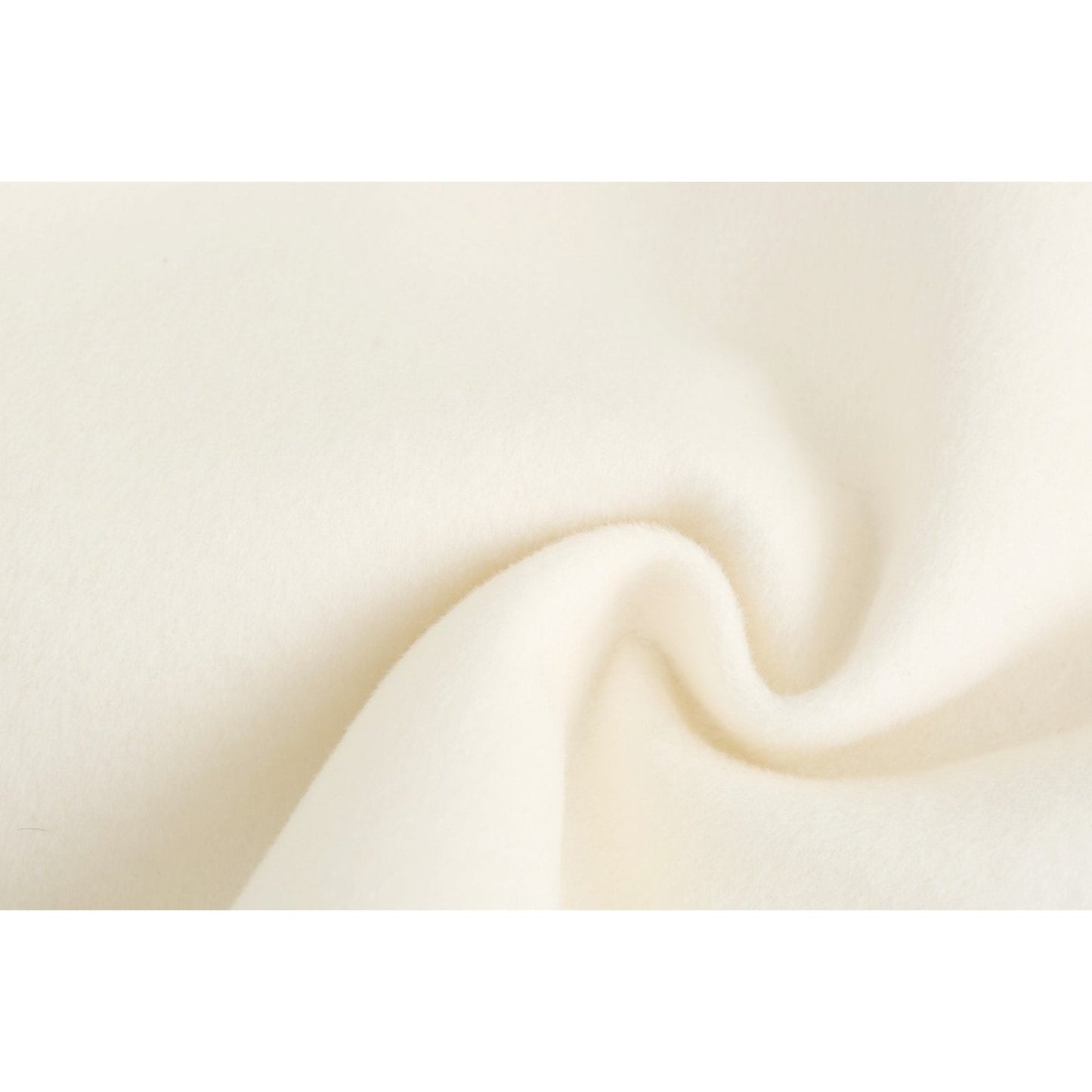 Women Scarf Collar Double Face Coat - White