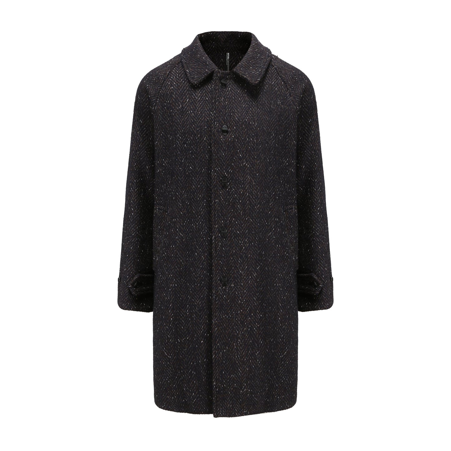 Men Belted Coat - Navy