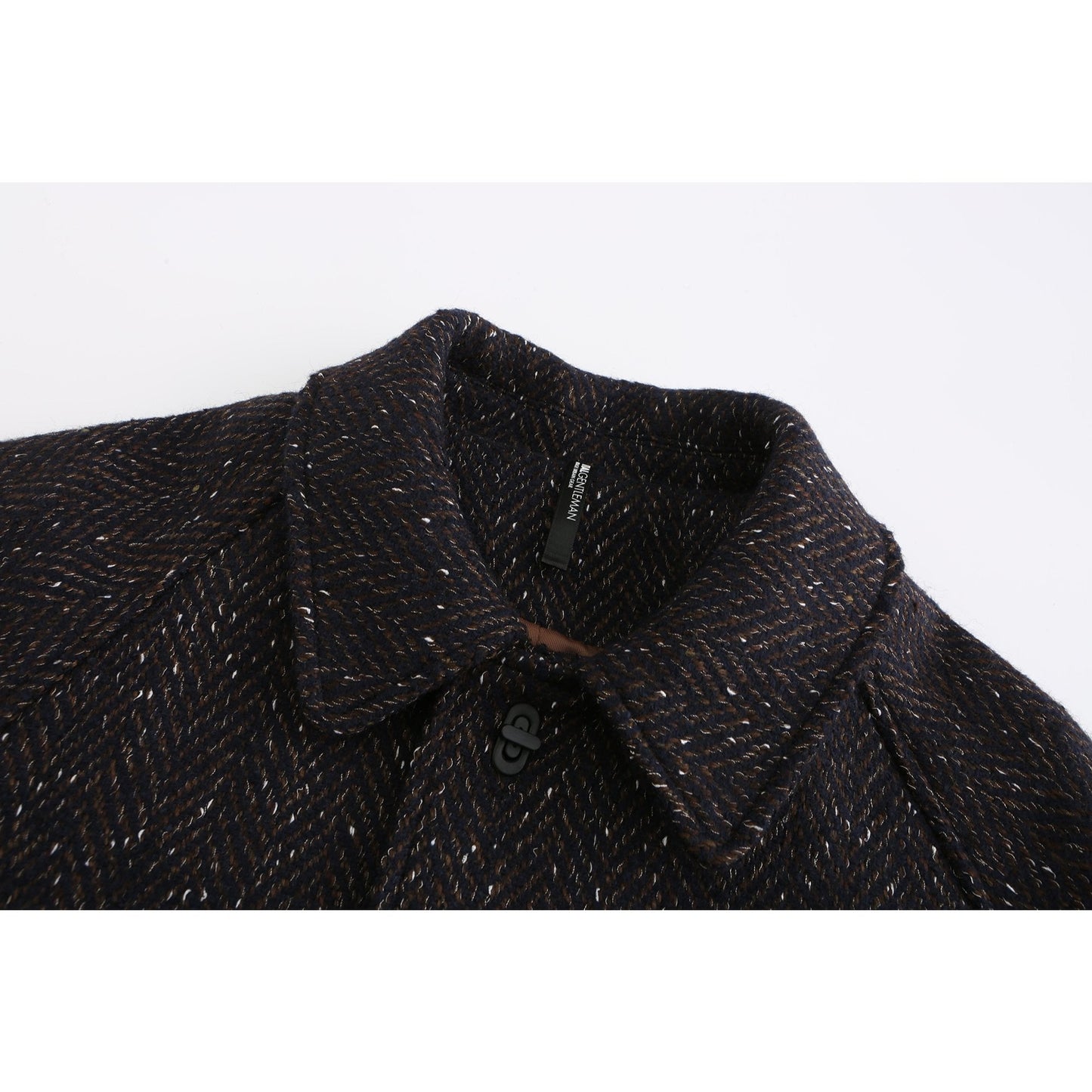 Men Belted Coat - Navy