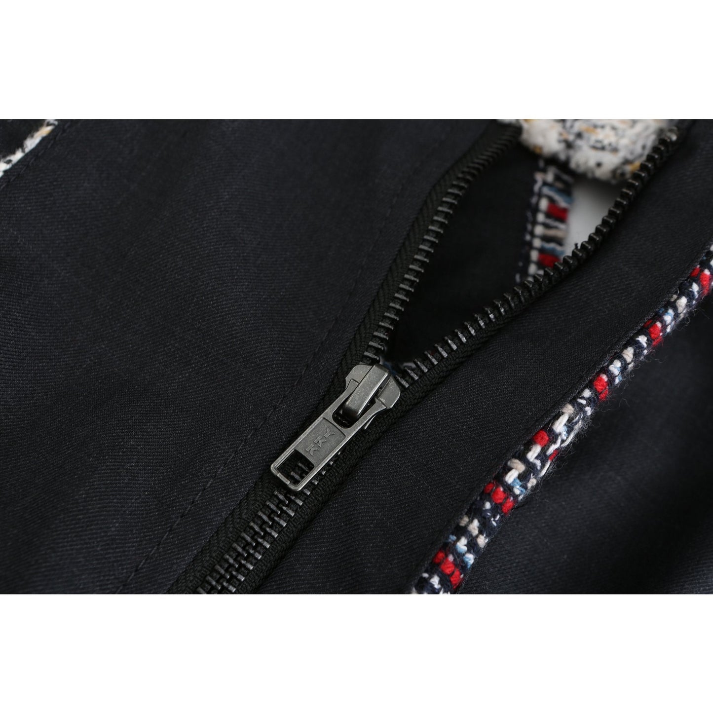 Women Tweed Patched Worker Dress - Pattern
