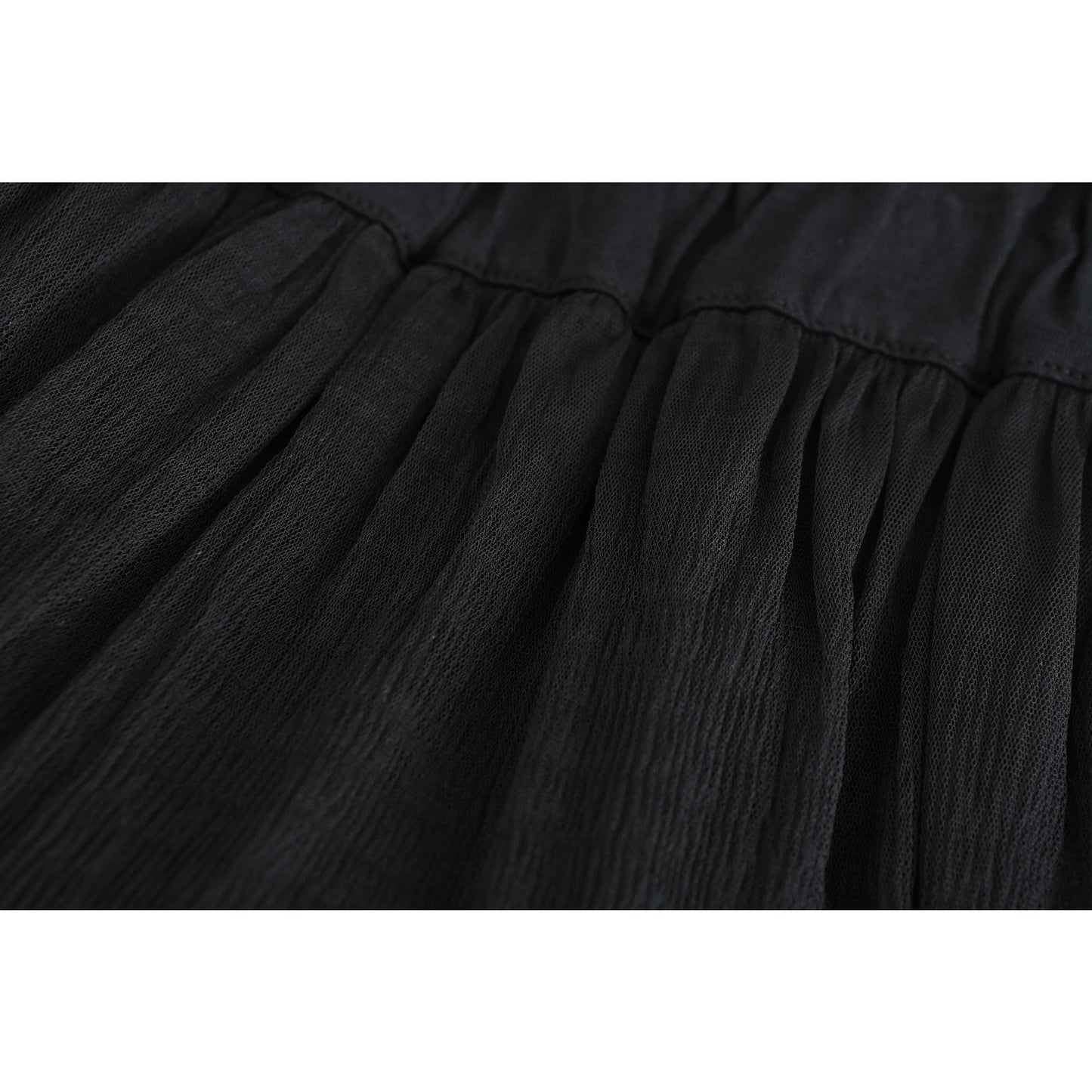 Women Fancy yarn wool skirt - Black