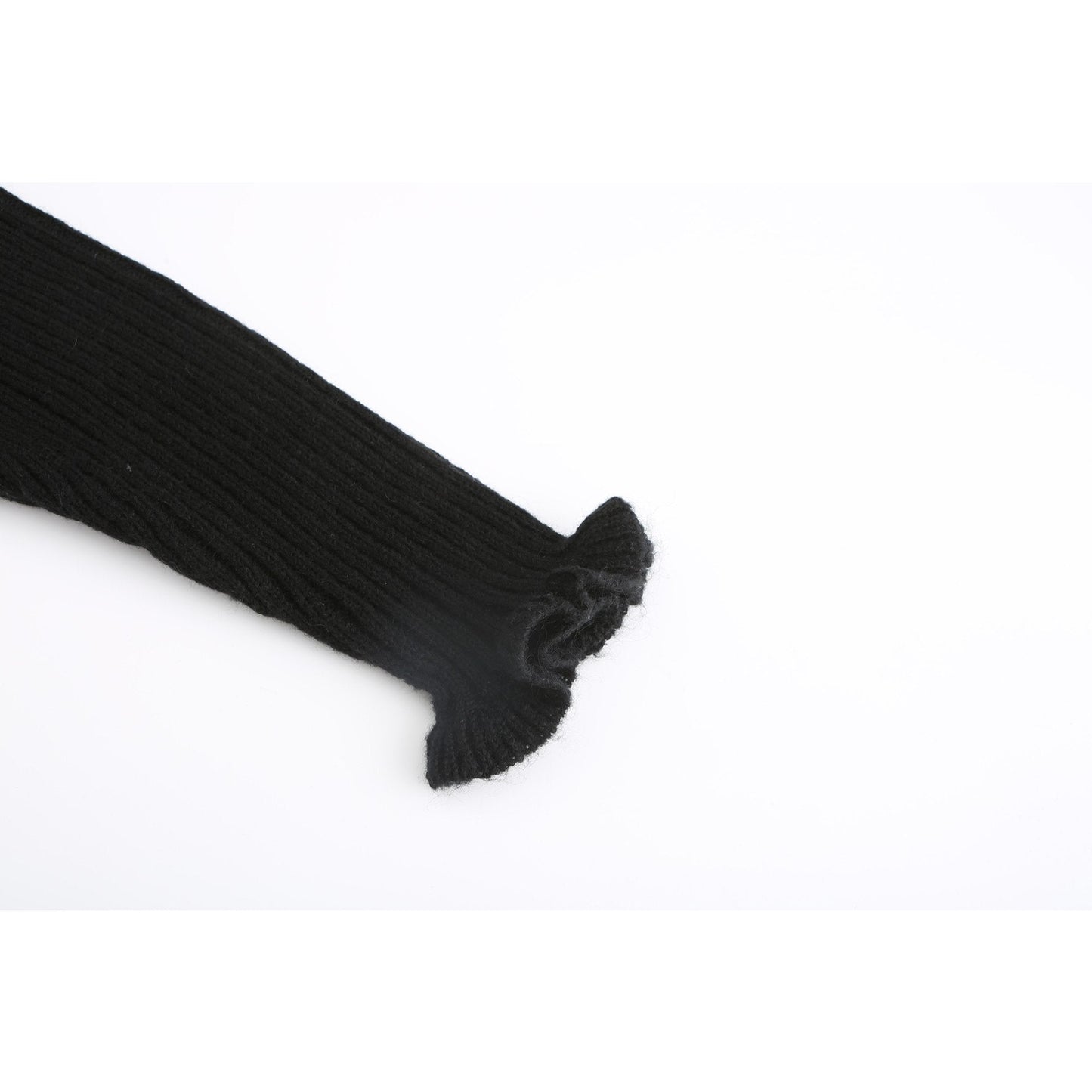 Women Fancy yarn wool skirt - Black