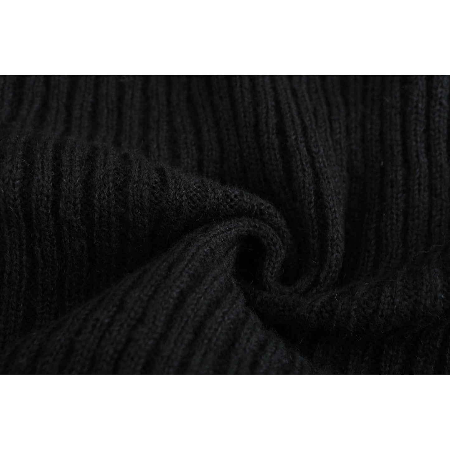 Women Fancy yarn wool skirt - Black