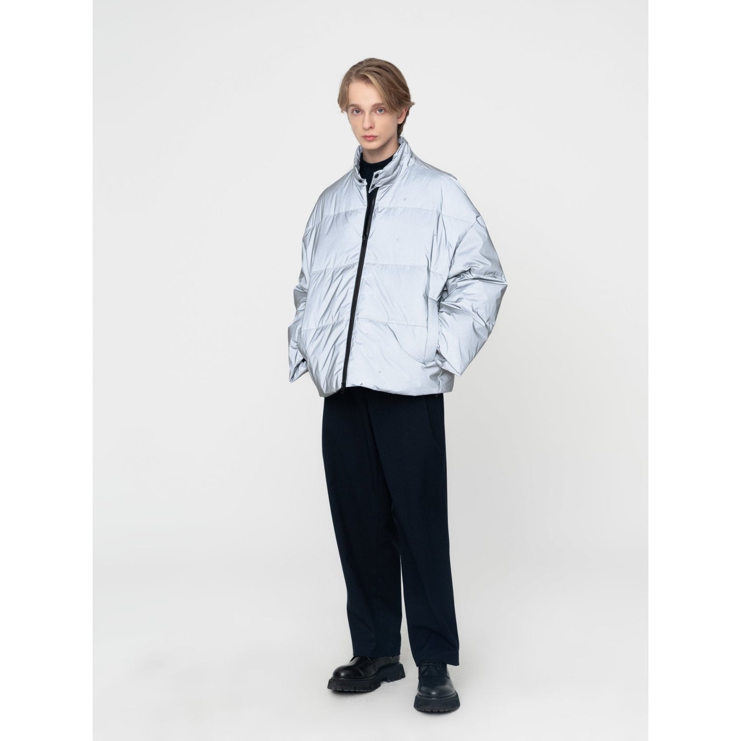 Men 3M® Reflective Down Jacket - Grey