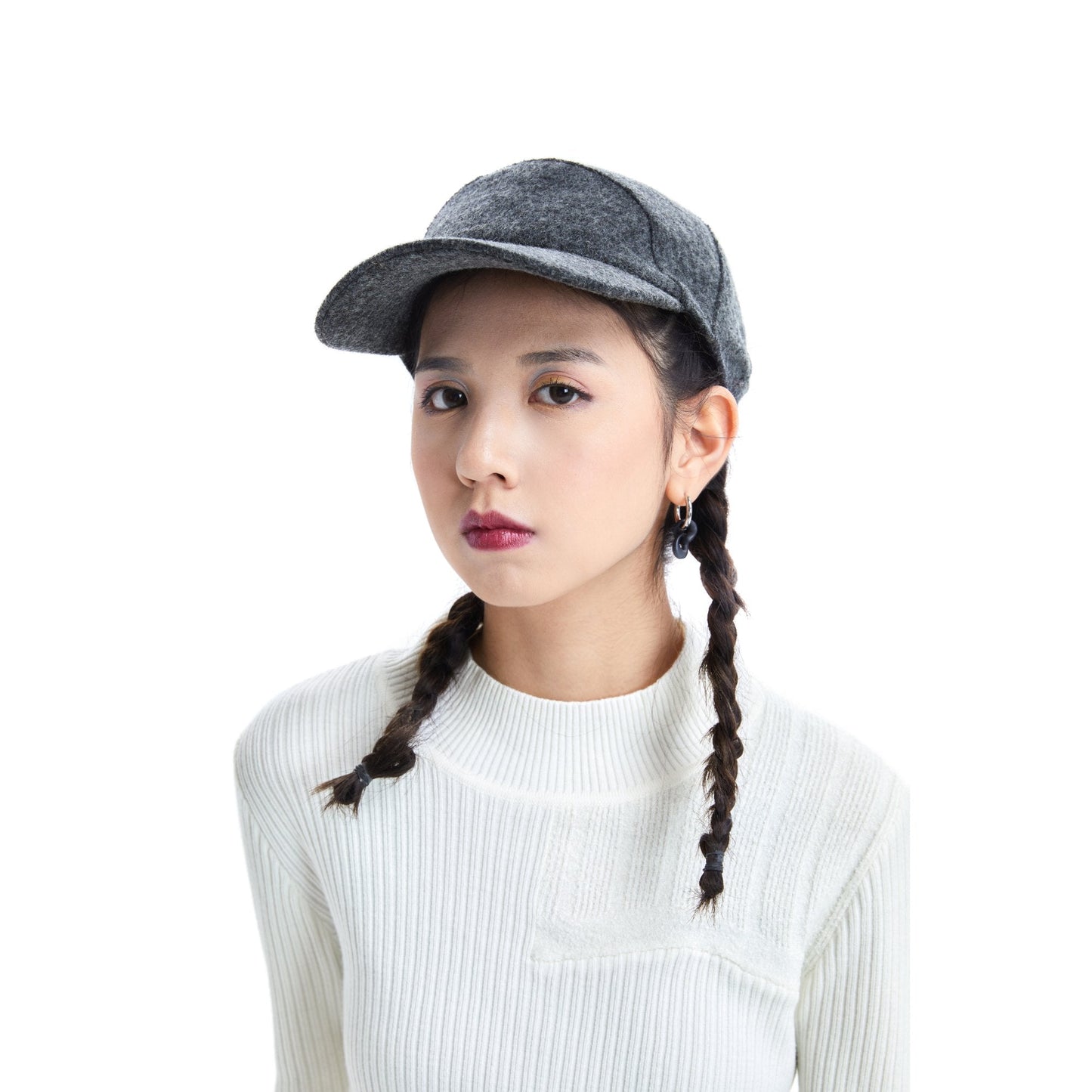 女式帳篷型帽子 - 灰色