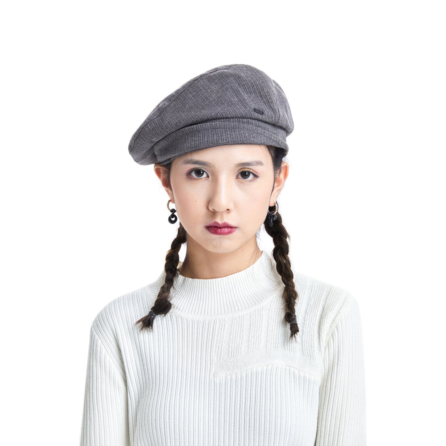 女士女士貝雷帽 - 灰色