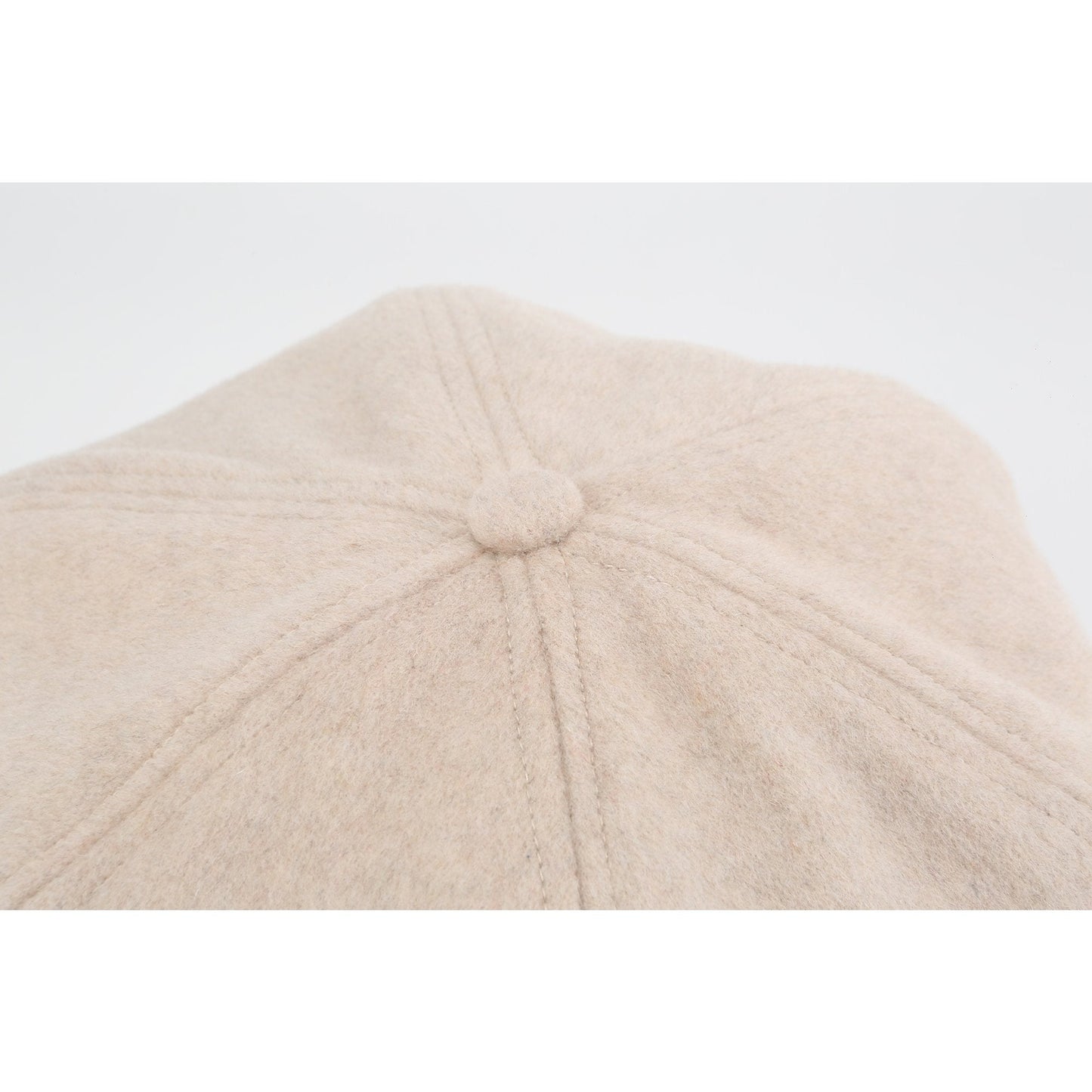 Women Wool Mixed Newsboy Cap - Ivory