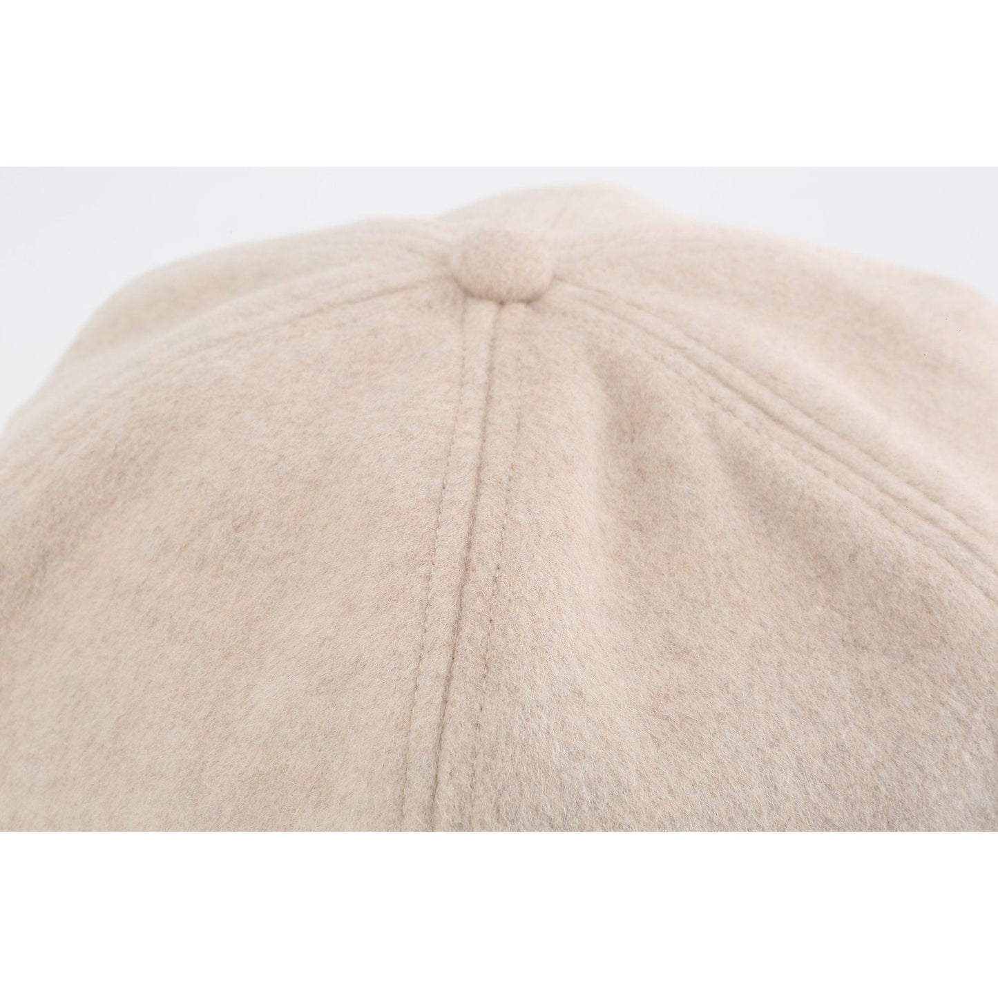 Women Wool Mixed Newsboy Cap - Ivory