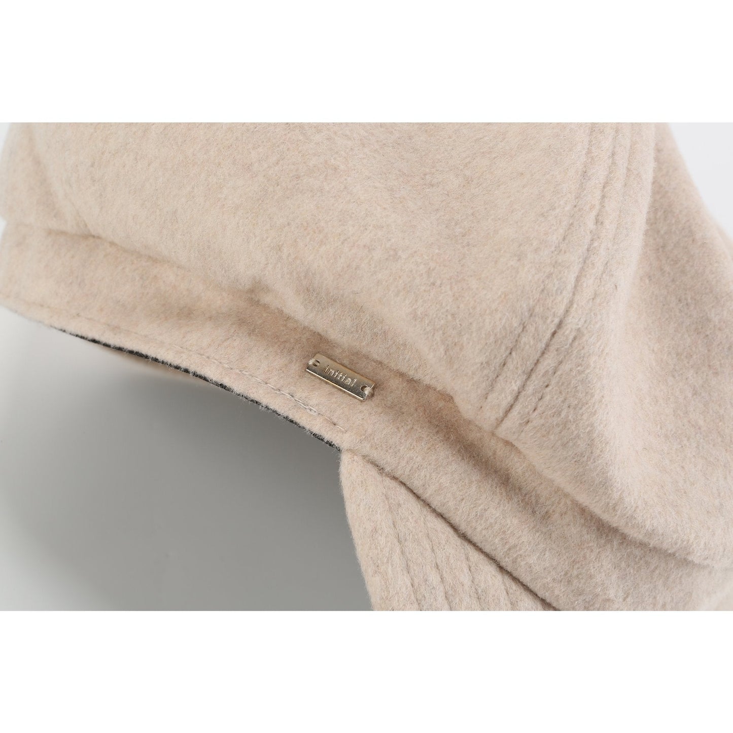 Women Wool Mixed Newsboy Cap - Ivory