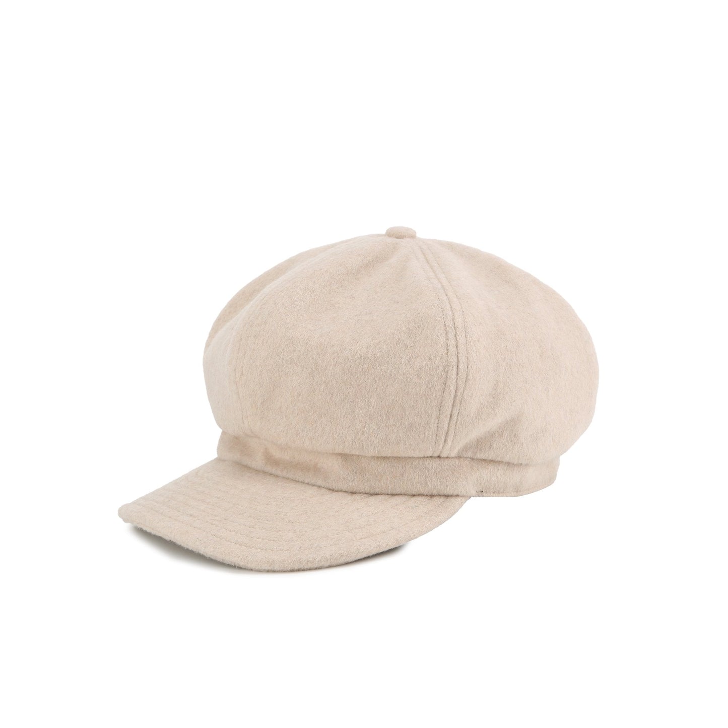 Women Wool Mixed Newsboy Cap - Ivory