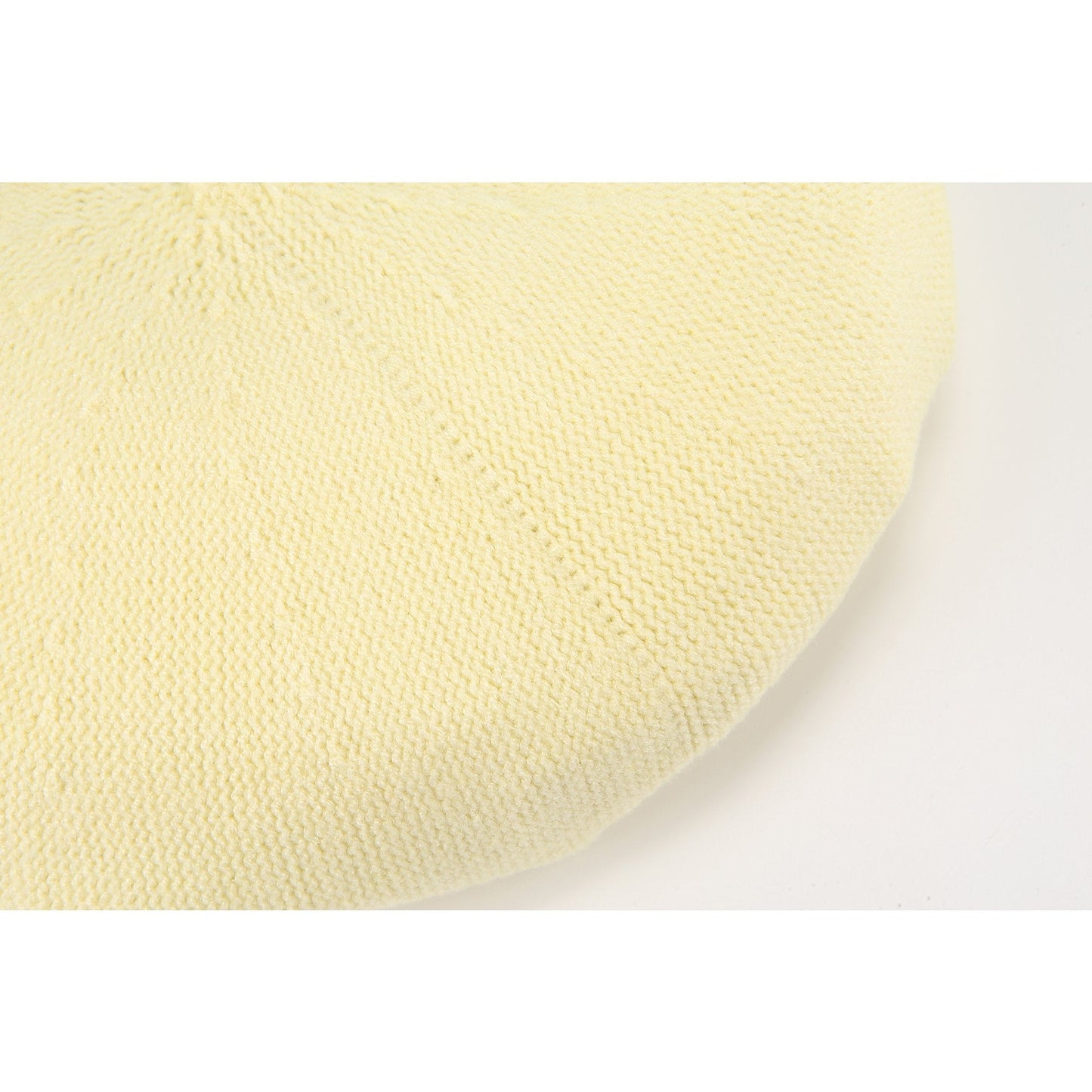 Women Basic Knitted Beret - Yellow