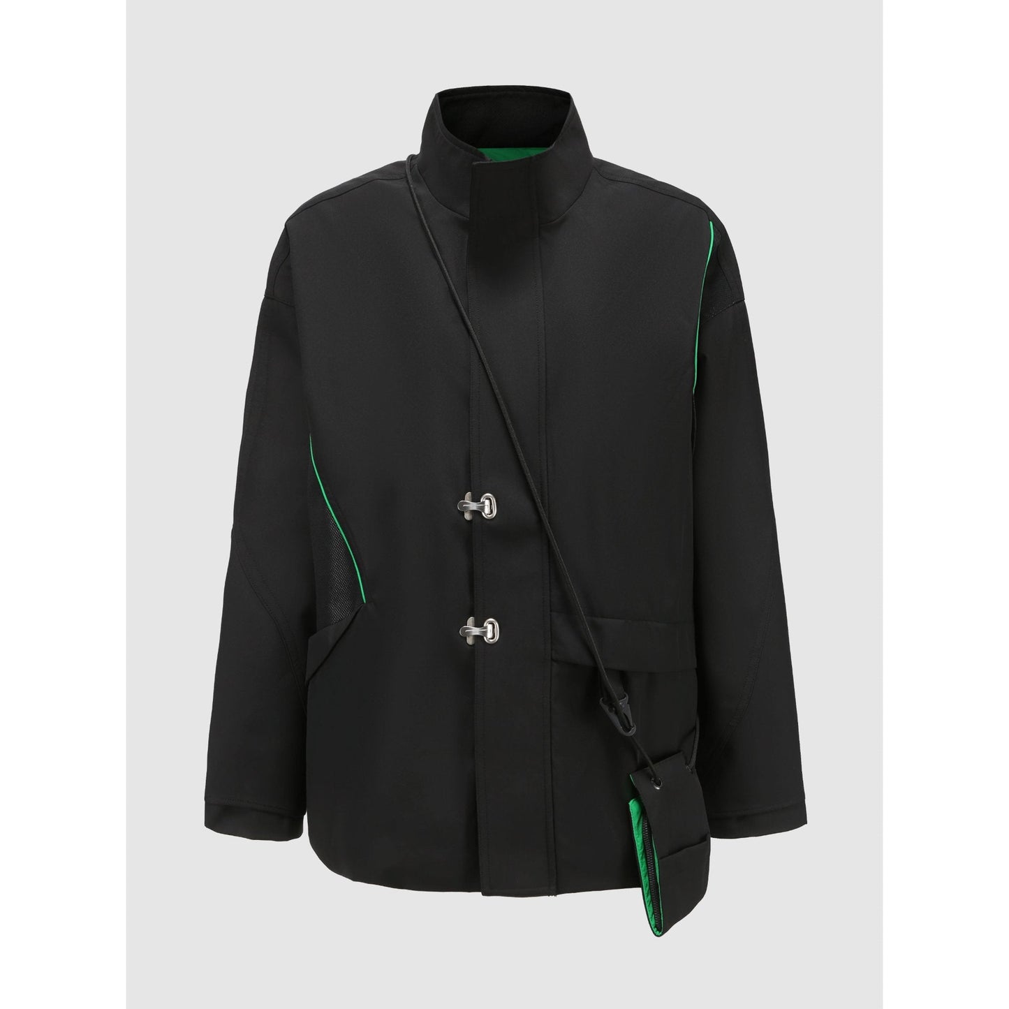 Women Oversize Outdoor Windbearker - Black