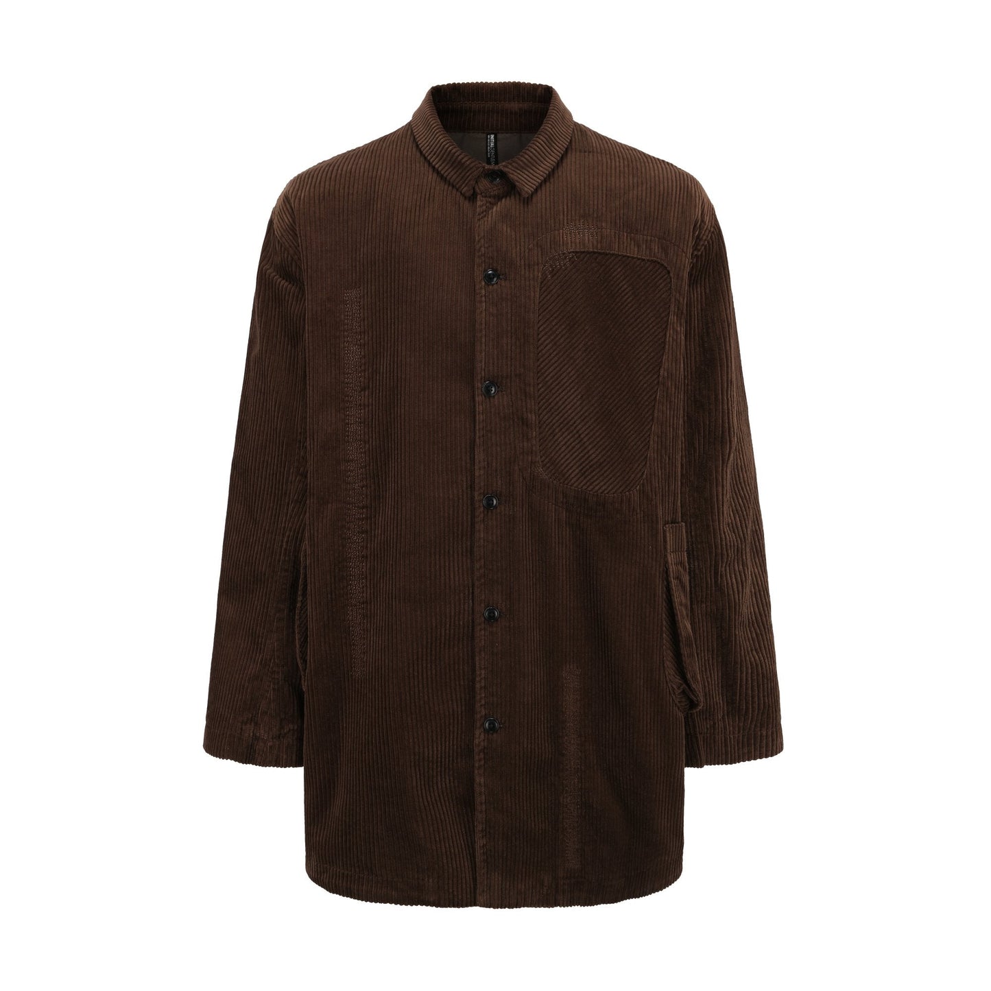 Men Oversize Corduroy Jacket - Brown