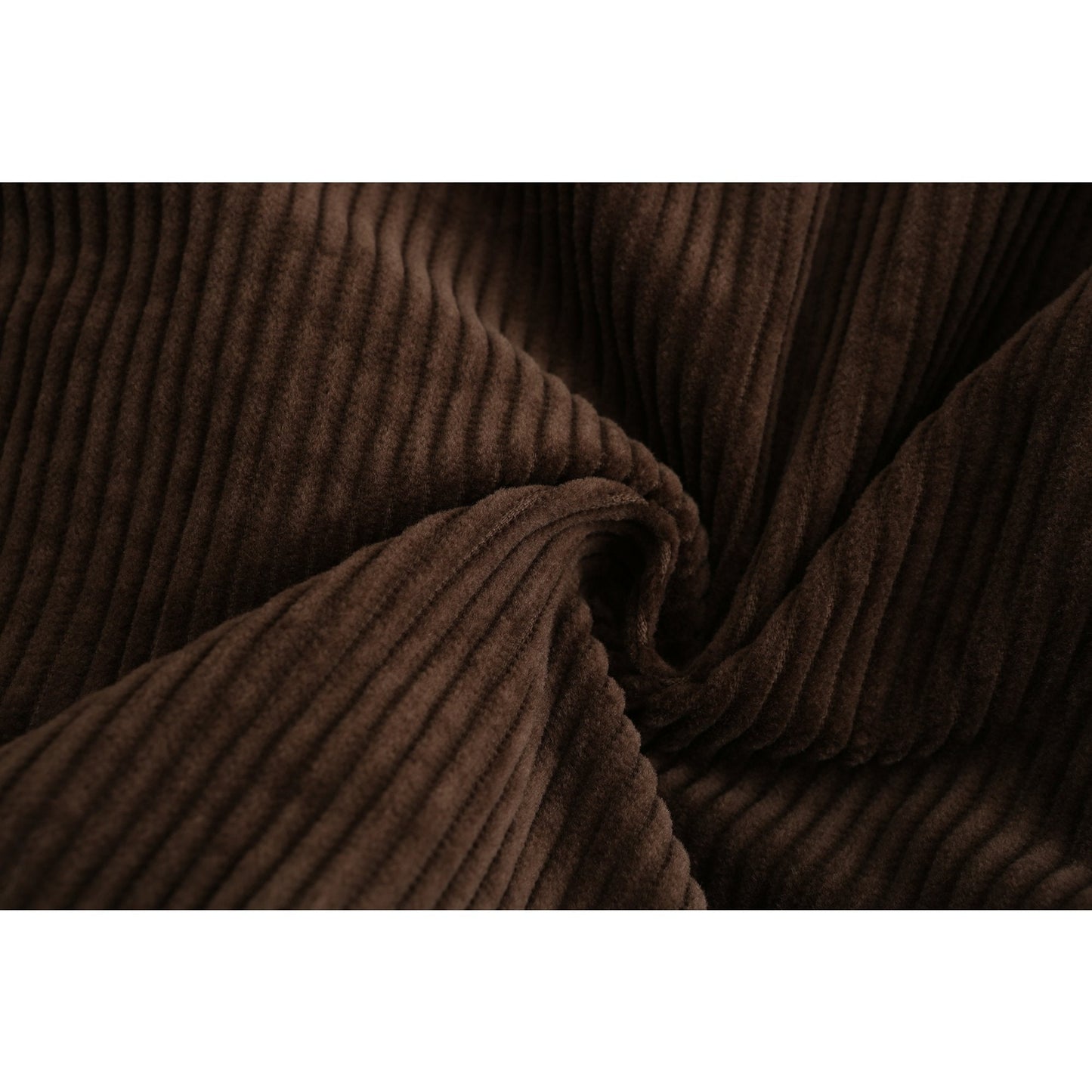 Men Oversize Corduroy Jacket - Brown