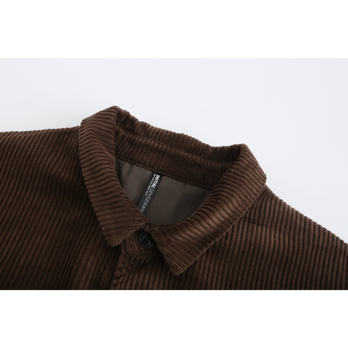 Men Oversize Corduroy Jacket - Brown