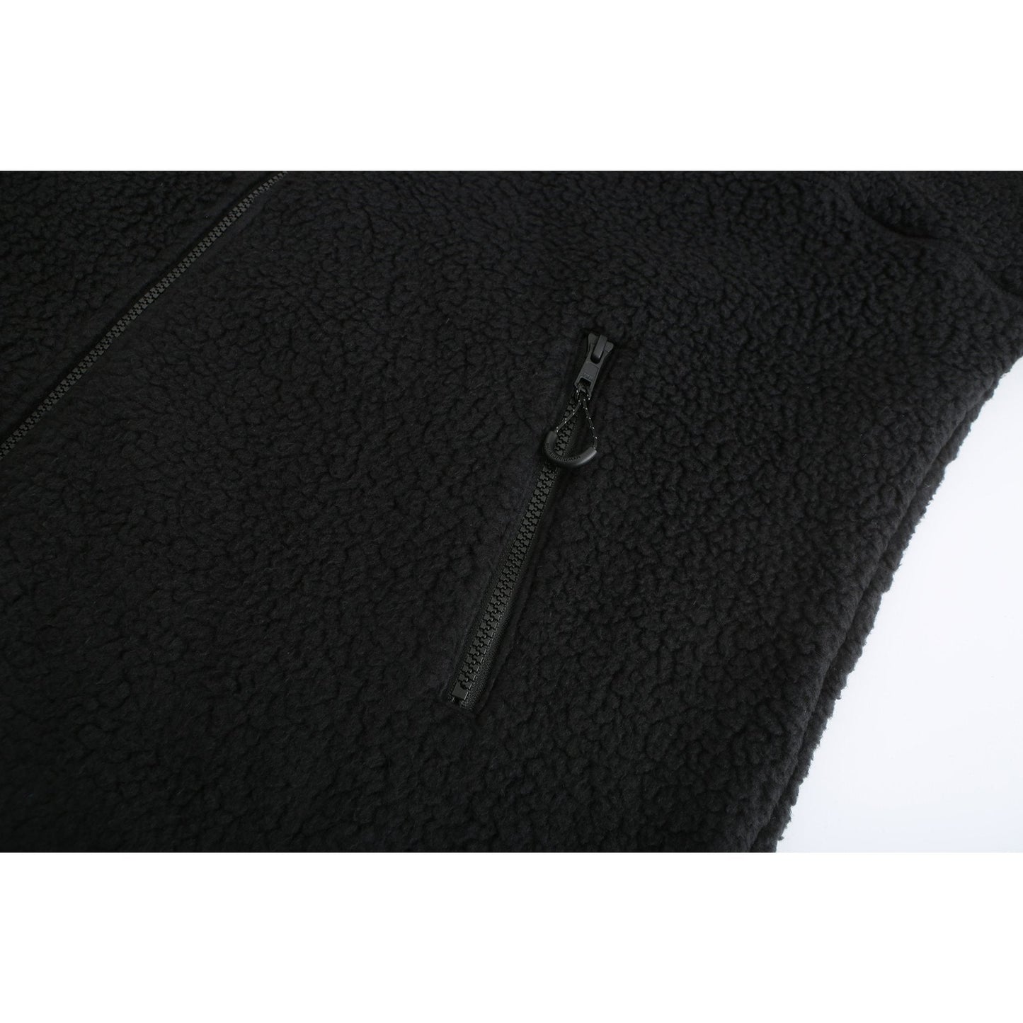 Men Fleece Long Sleeve Zip-up Jacket - Black