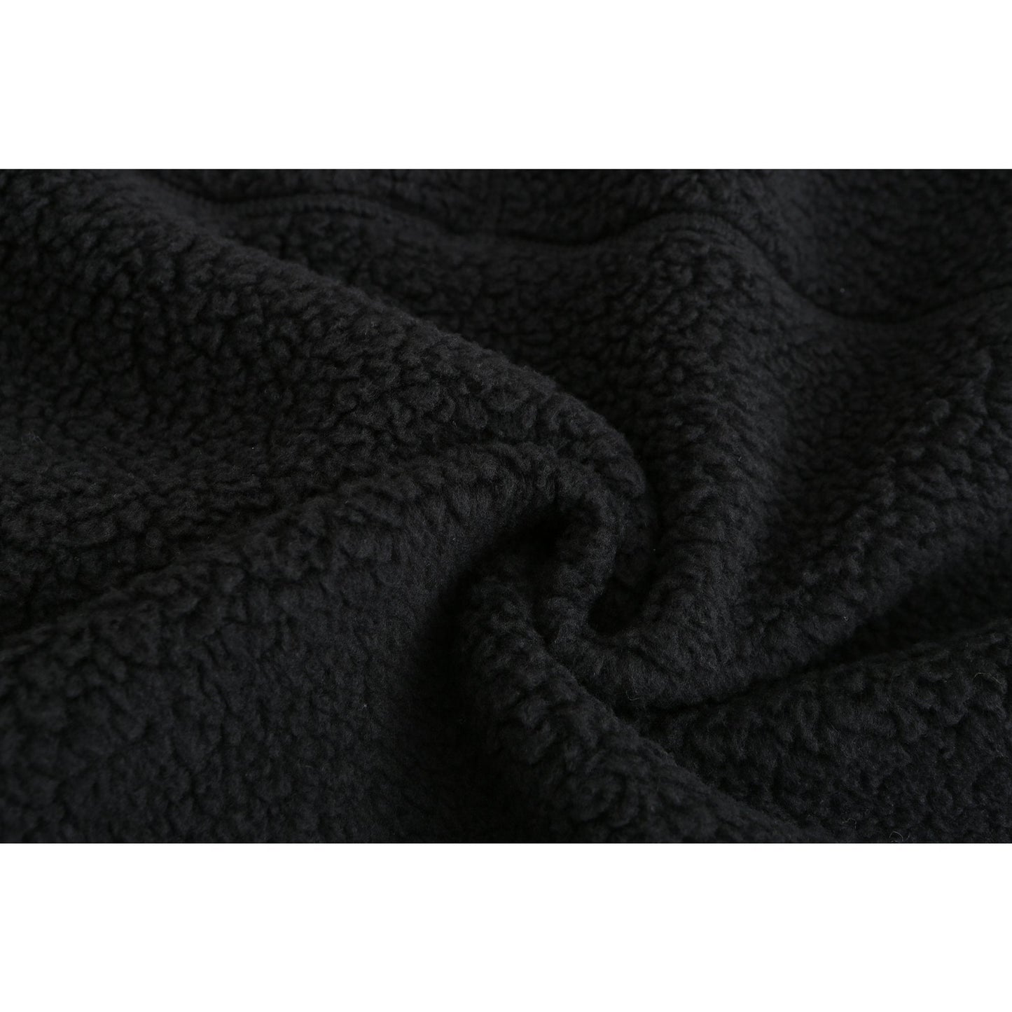 Men Fleece Long Sleeve Zip-up Jacket - Black