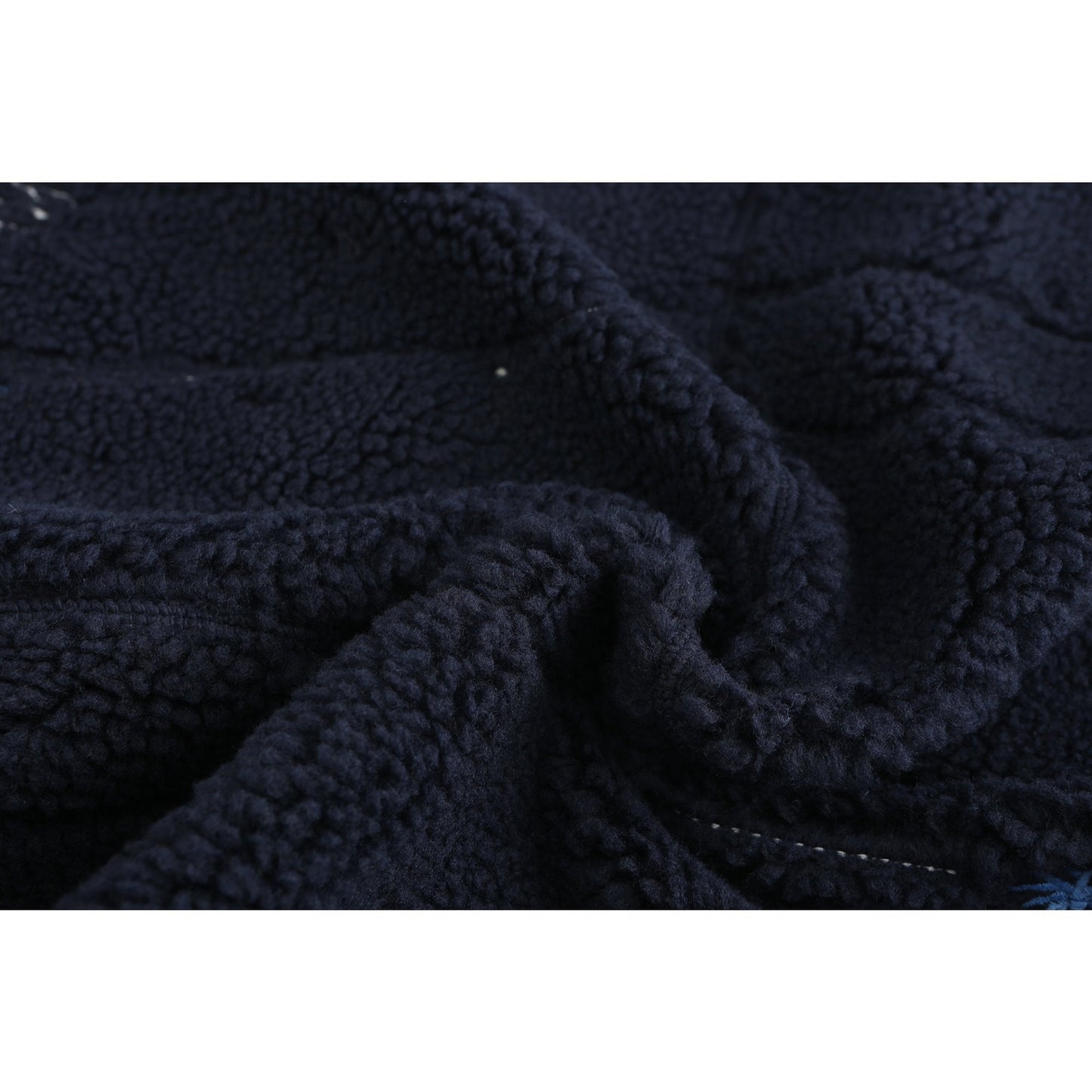 Men [MIMOE x initial gentleman] Fleece Long Sleeve Zip-up Jacket - Blue
