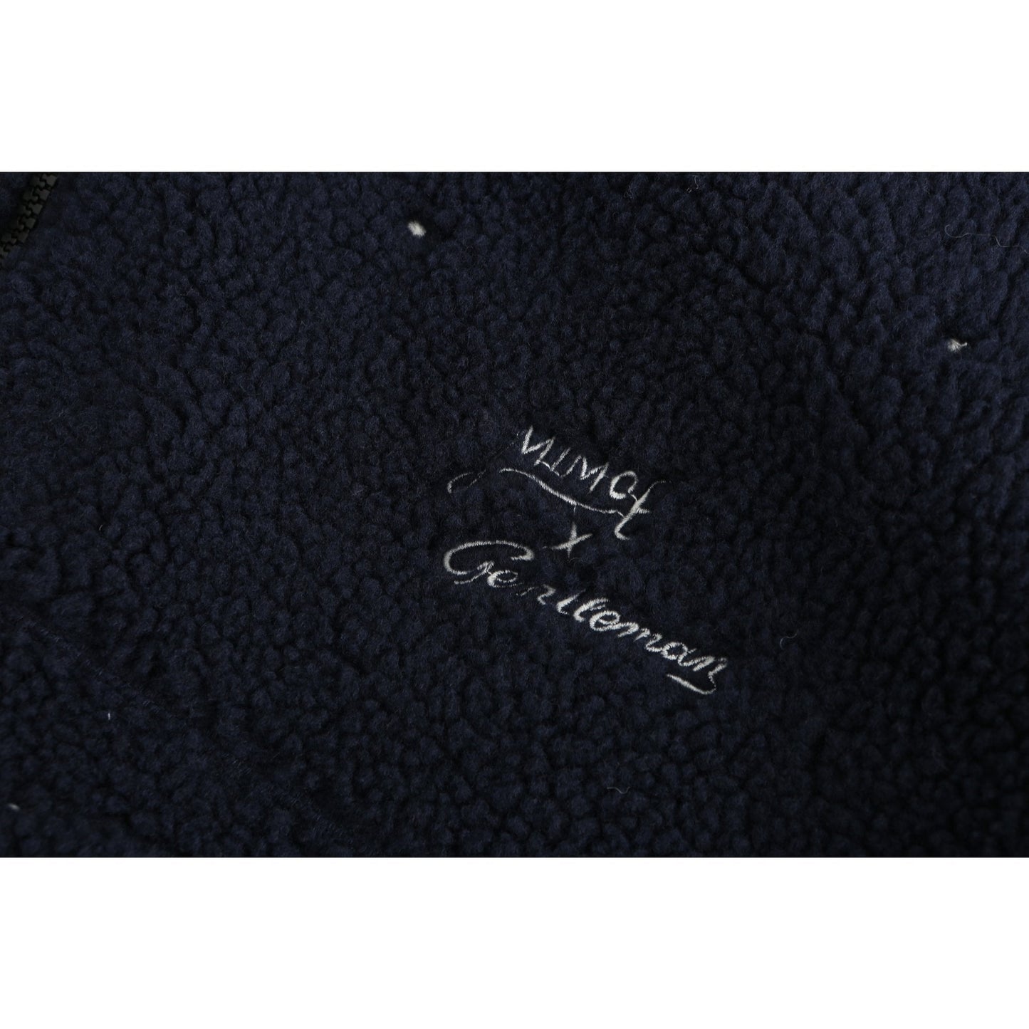 Men [MIMOE x initial gentleman] Fleece Long Sleeve Zip-up Jacket - Blue