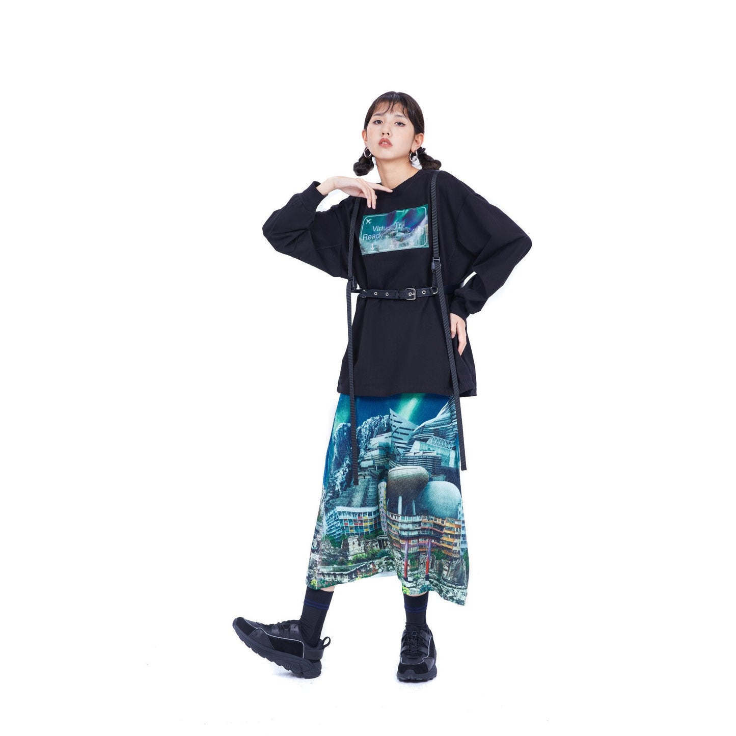 女士超現實系列：整體印花針織裙 - 圖案