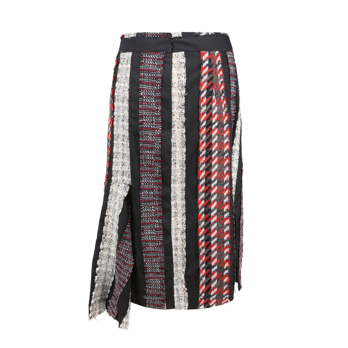 Women Tweed Patched Skirt - Pattern