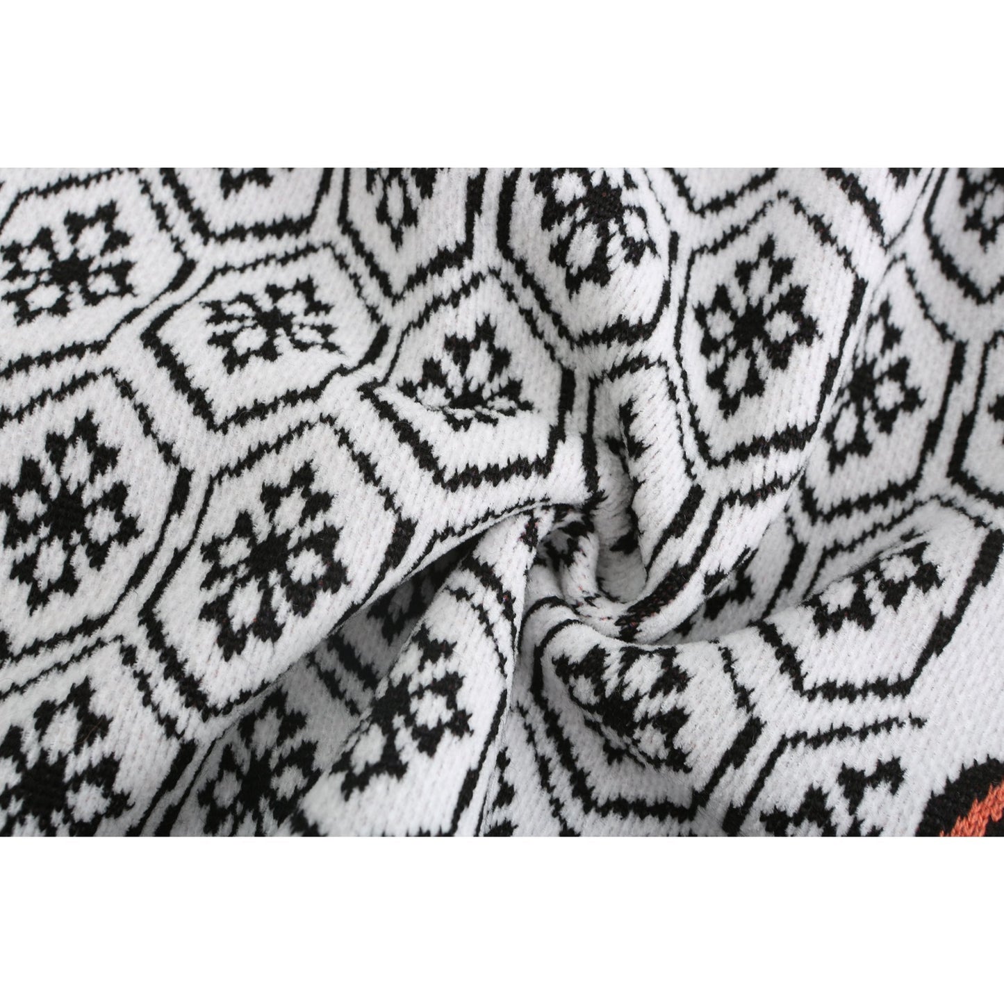 Women Mixed Pattern Jacquard Knit Skirt - Pattern