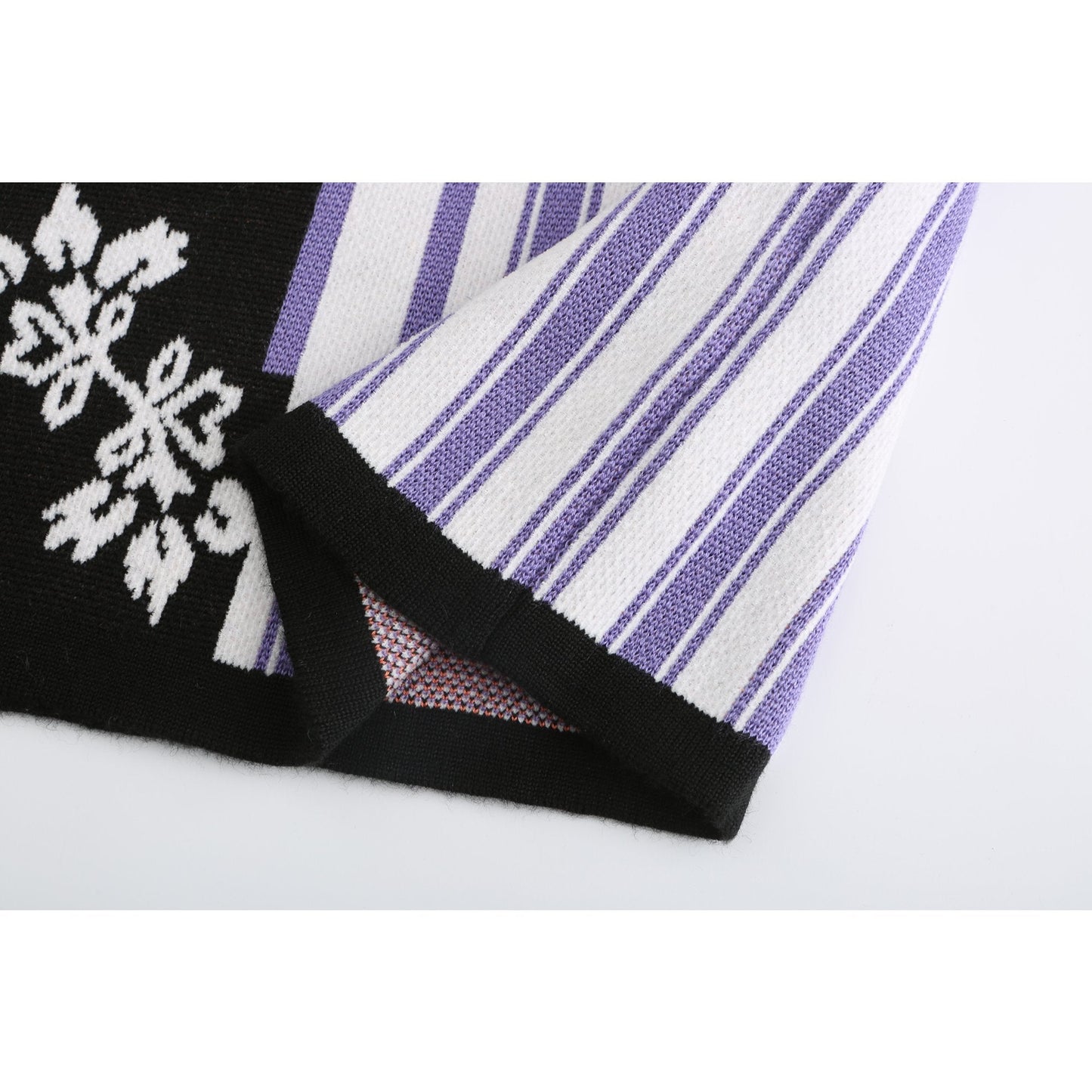 Women Mixed Pattern Jacquard Knit Skirt - Pattern